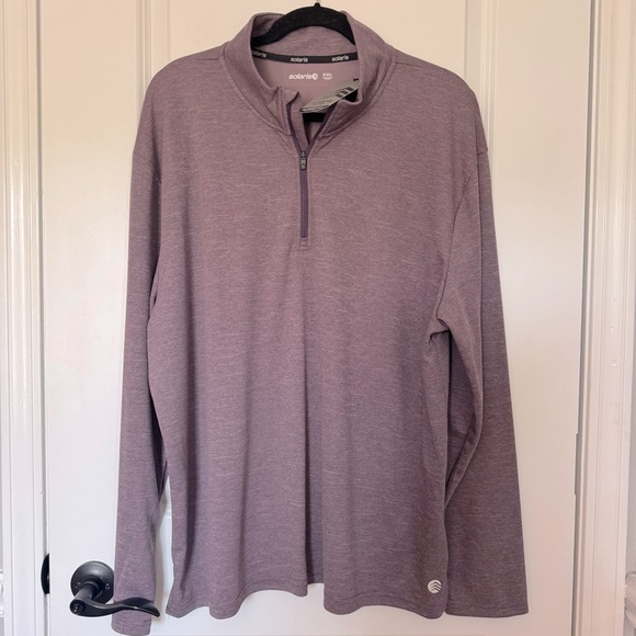 NWT Solaris Men's Quarter Zip Performance XXL Pullover - Picture 1 of 7